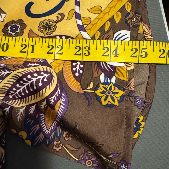 Rachel Zoe Yellow and Brown Paisley Button Down Shirt - Picture 6 of 6